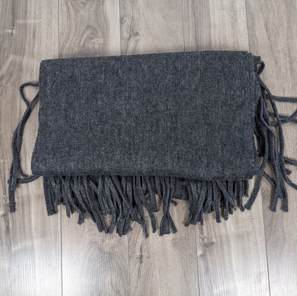 Lucky Brand Solid Brushed Grey Scarf - Picture 6 of 8